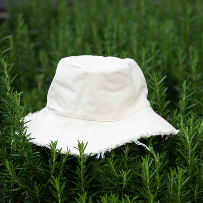 Monogrammed Sand Cotton Bucket Hat - Branche Store