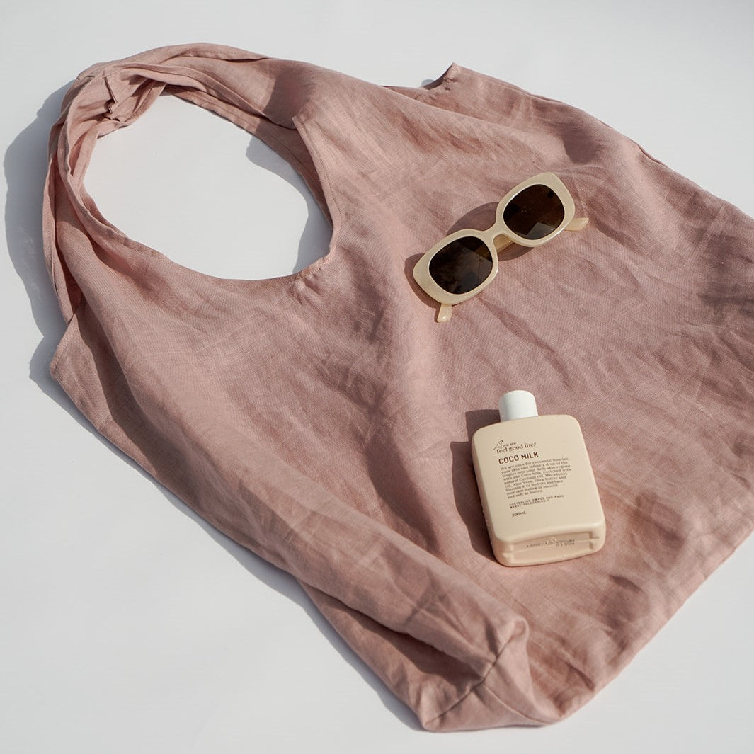 Linen Canvas Tote - Dusty Pink - Branche Store